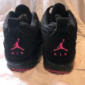 Black and pink Jordan flights